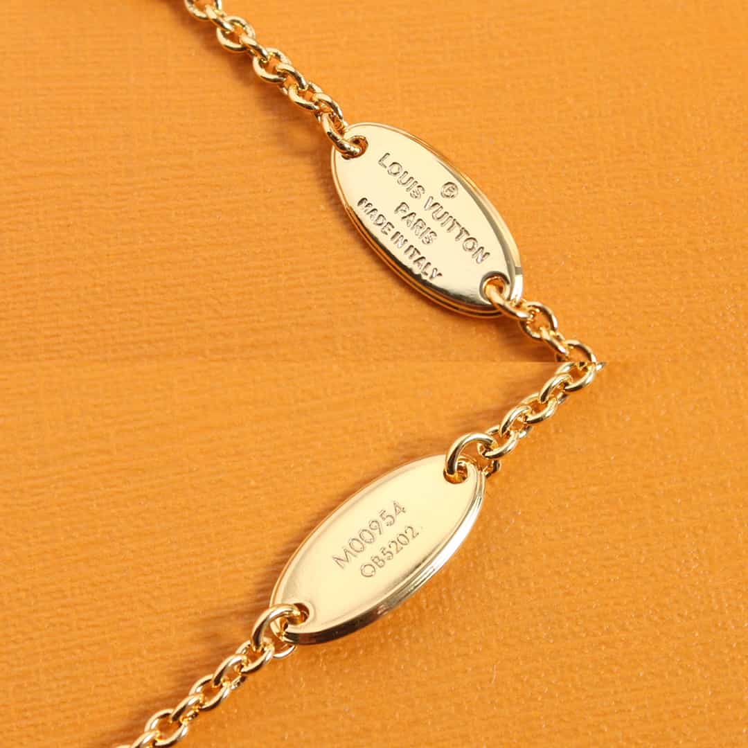 LOUIS VUITTON Bracelet Chain LV Twiggy Monogram Flower M0939A Gold