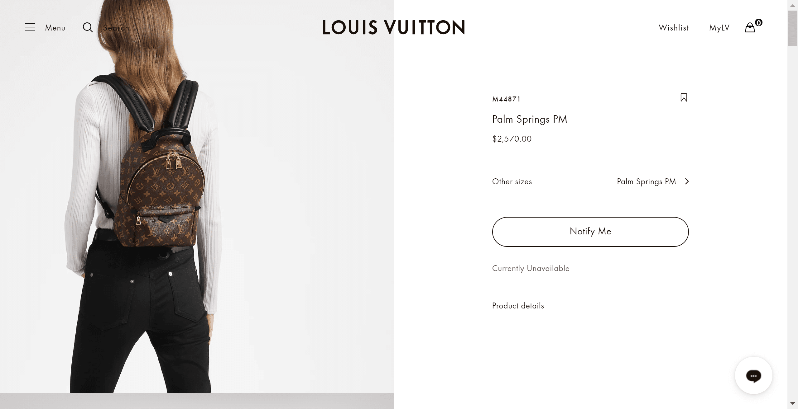 Louis Vuitton LV Palm Springs 小号双肩包 M44871