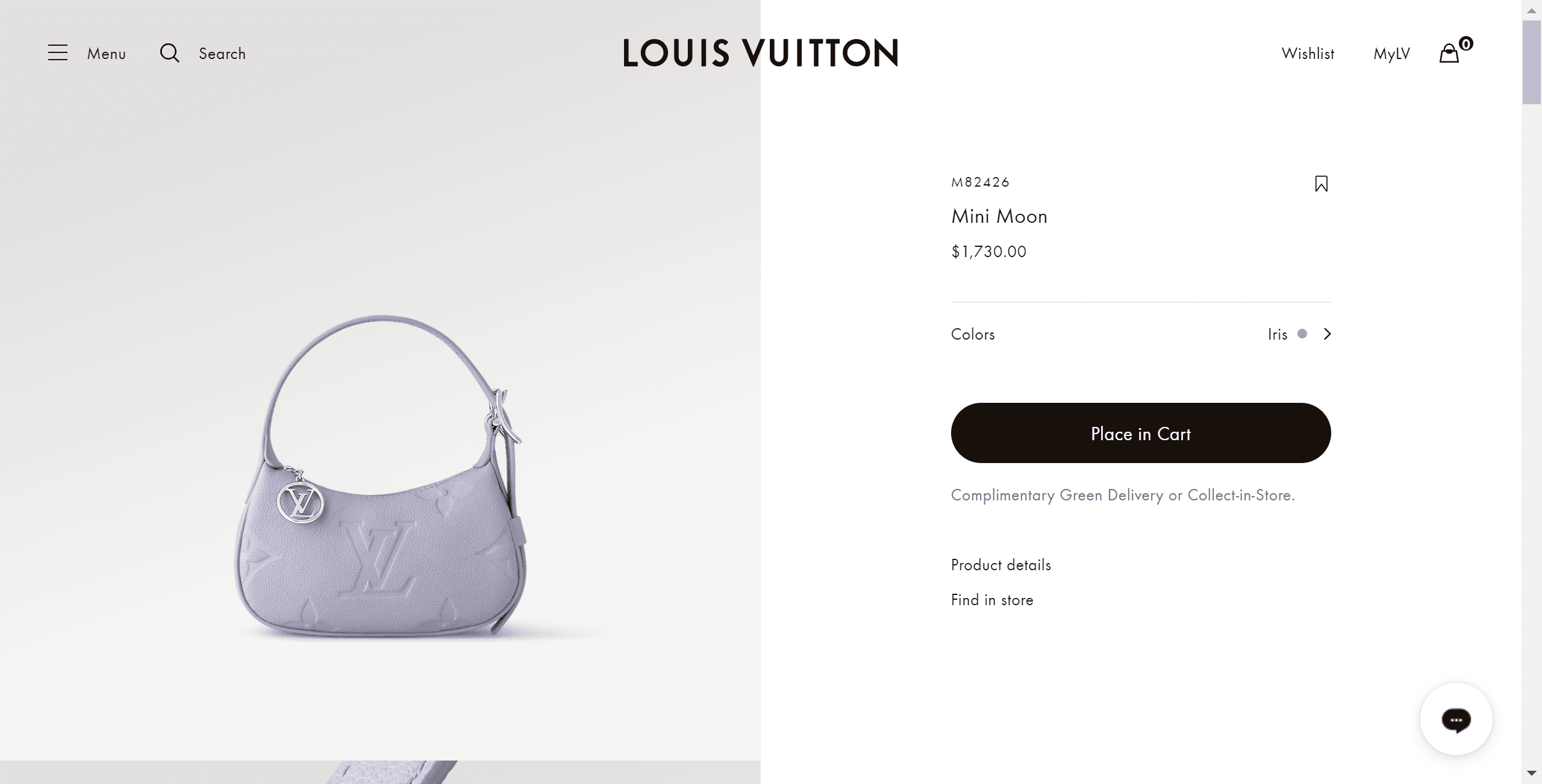 Louis Vuitton Mini Moon M82426 Iris Purple 