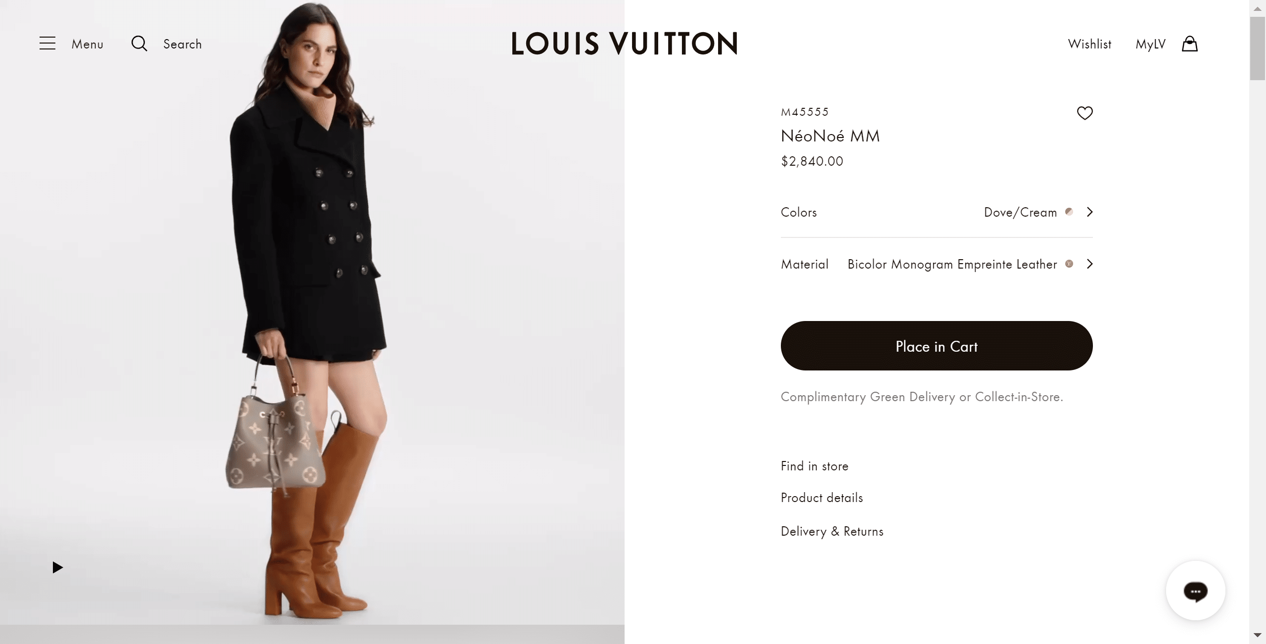 M45555 LV NÉONOÉ 中号水桶包