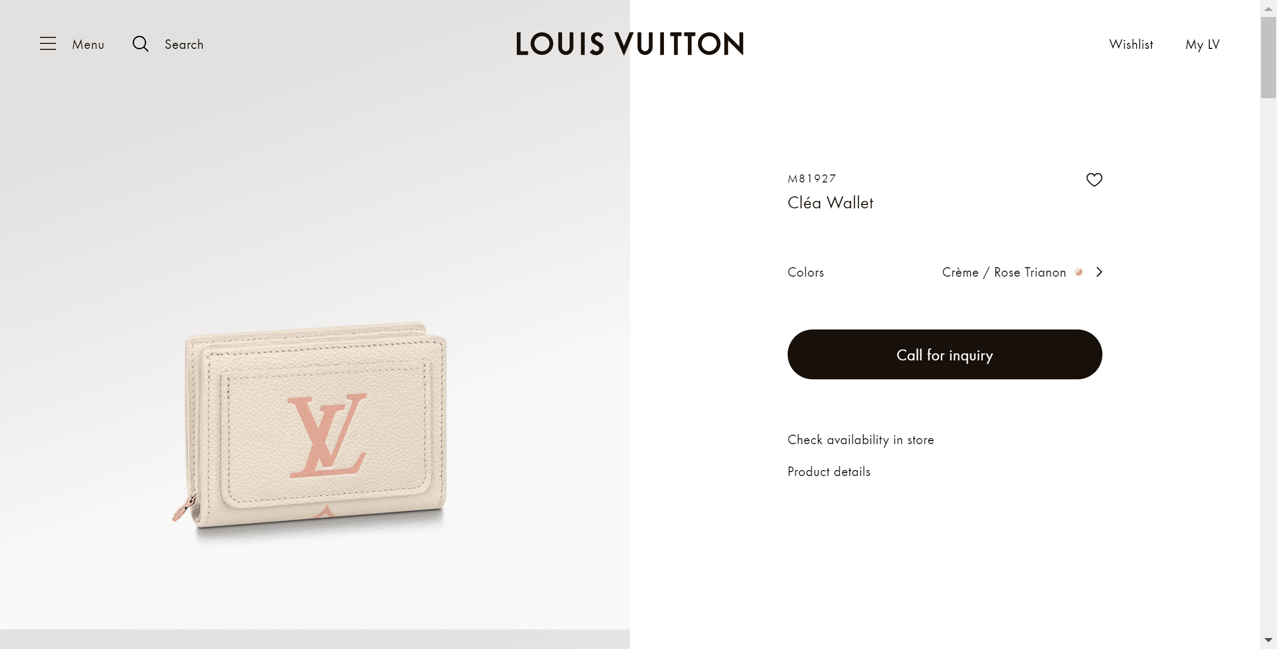 Louis Vuitton Clea Monogram Empreinte Leather Wallet