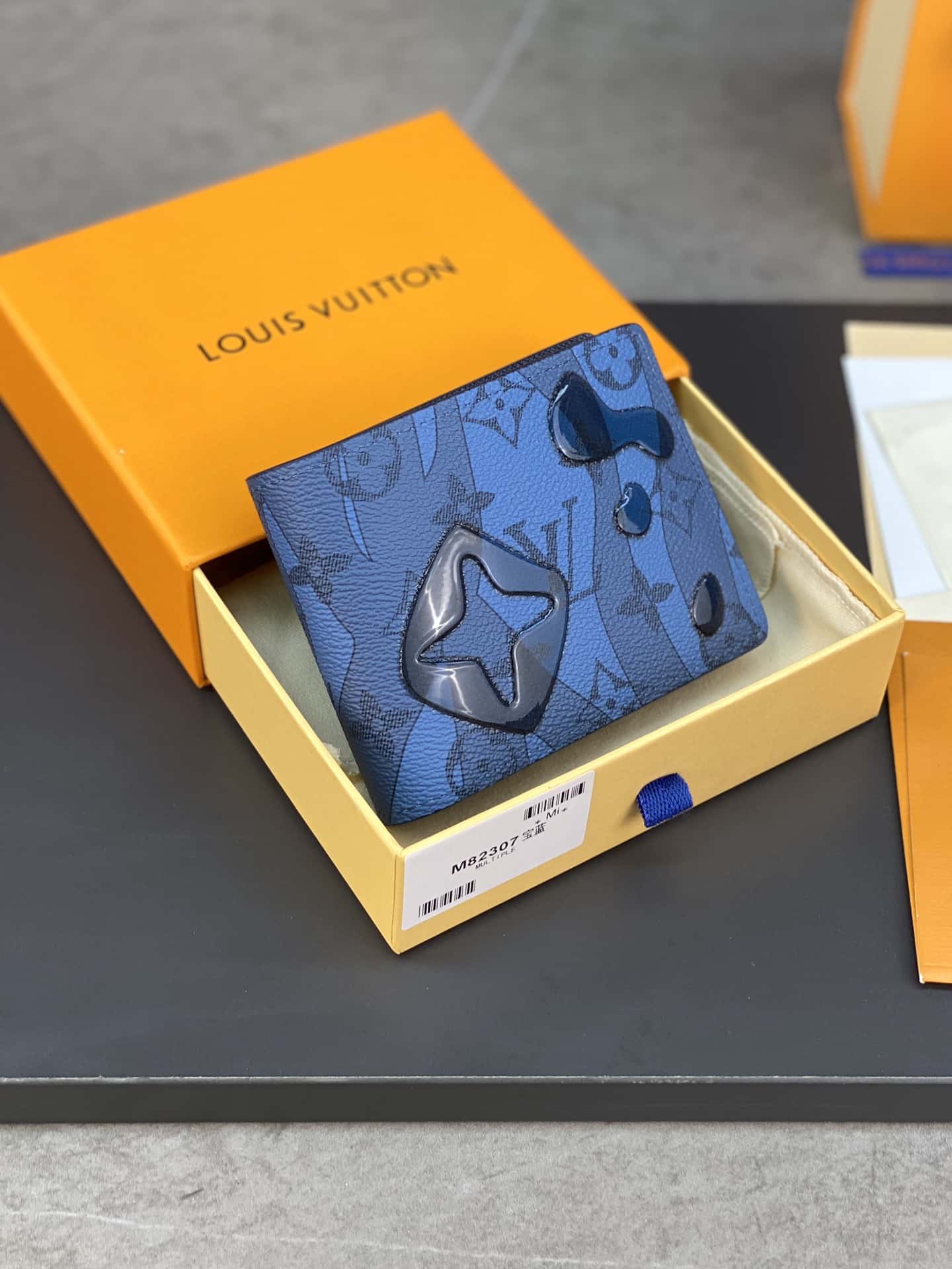 Louis Vuitton M82307 Slender Wallet , Blue, One Size