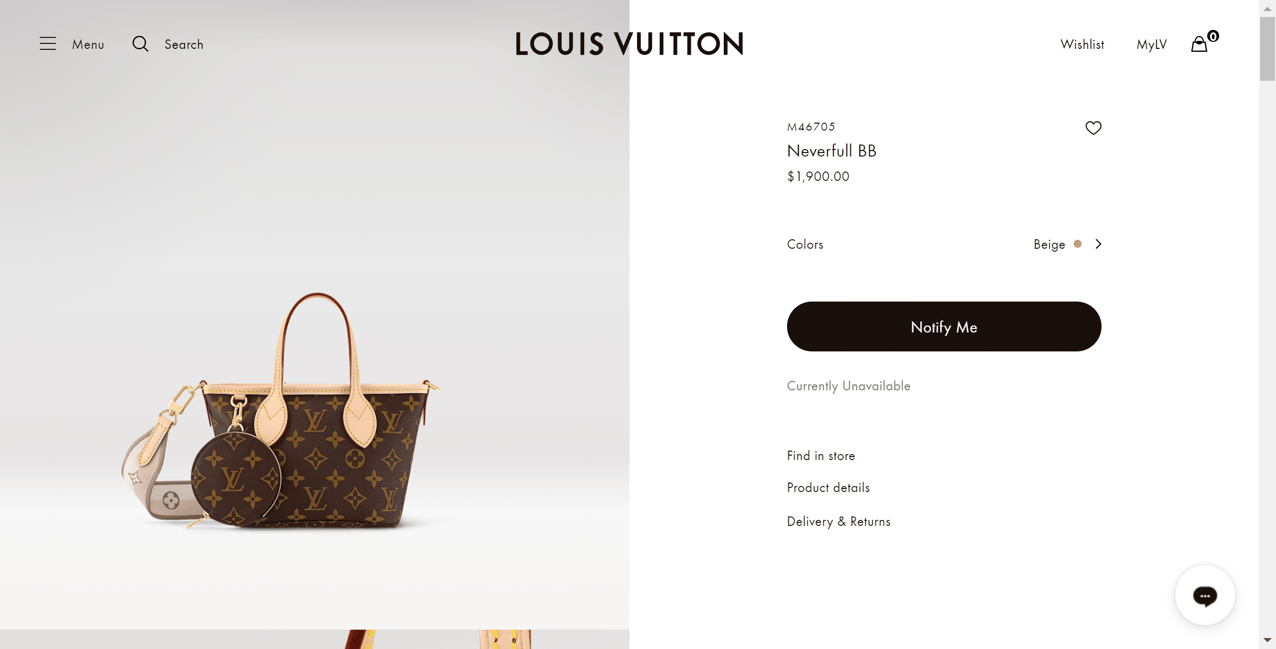 Louis Vuitton NEVERFULL Neverfull BB (M46705)