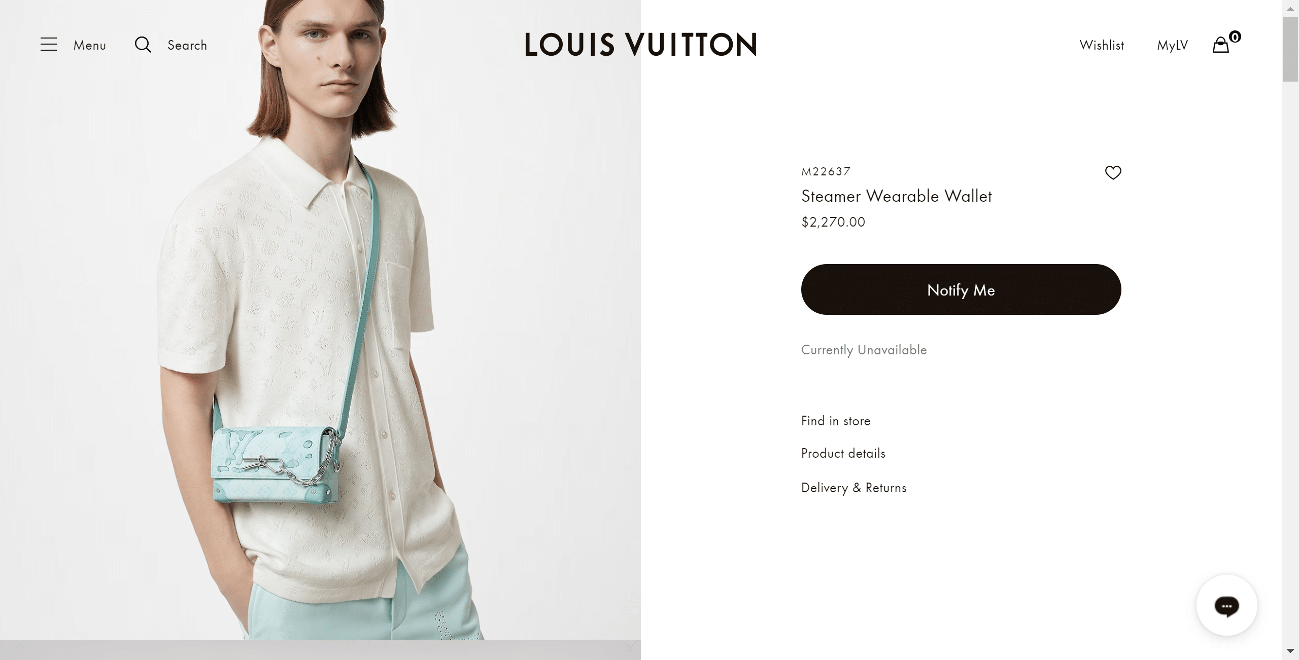 Replica Louis Vuitton Steamer Wearable Wallet Men M22637