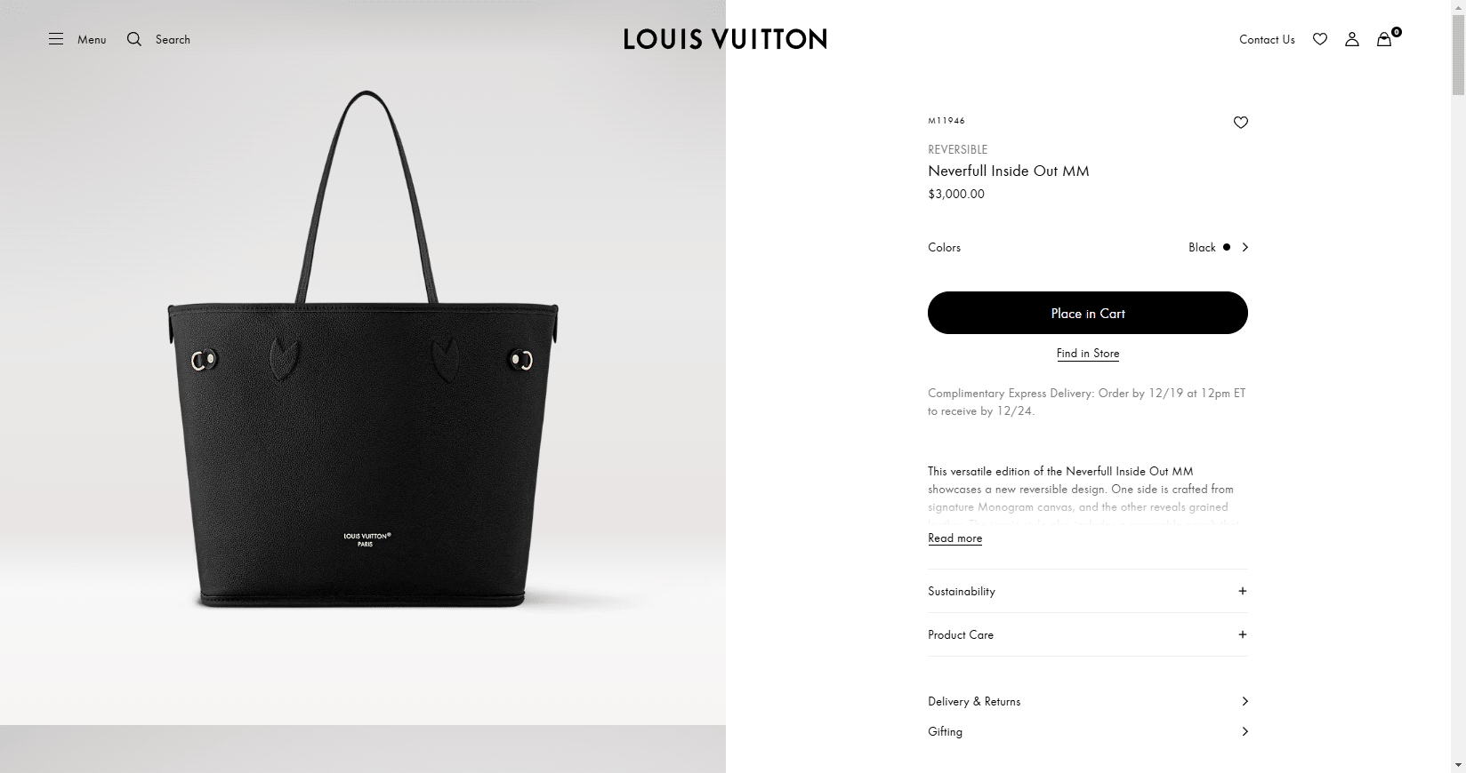 Neverfull MM Inside Out Leather Tote LOUIS VUITTON ® 12 17 2024 02 35 PM