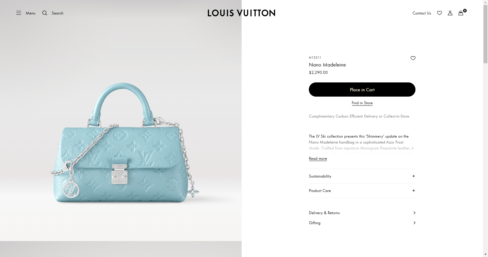 Nano Madeleine Monogram Empreinte Leather Women Small Leather Goods LOUIS VUITTON ® 12 25 2024 04 58