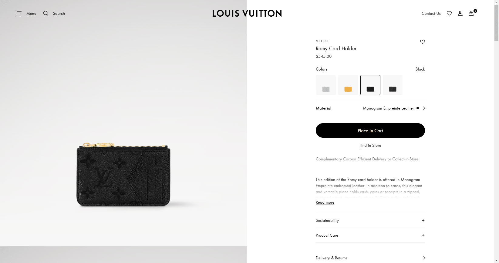 Romy Card Holder Monogram Empreinte Leather Women Small Leather Goods LOUIS VUITTON ® 02 18 2025 04