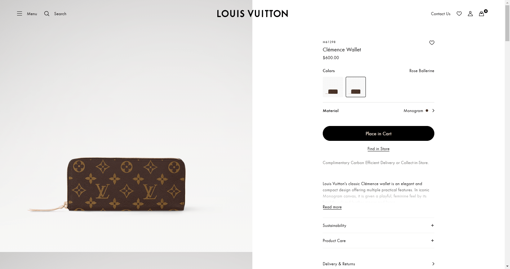 Clemence Wallet in Monogram Colored Leather Zip LOUIS VUITTON ® 02 20 2025 03 48 PM