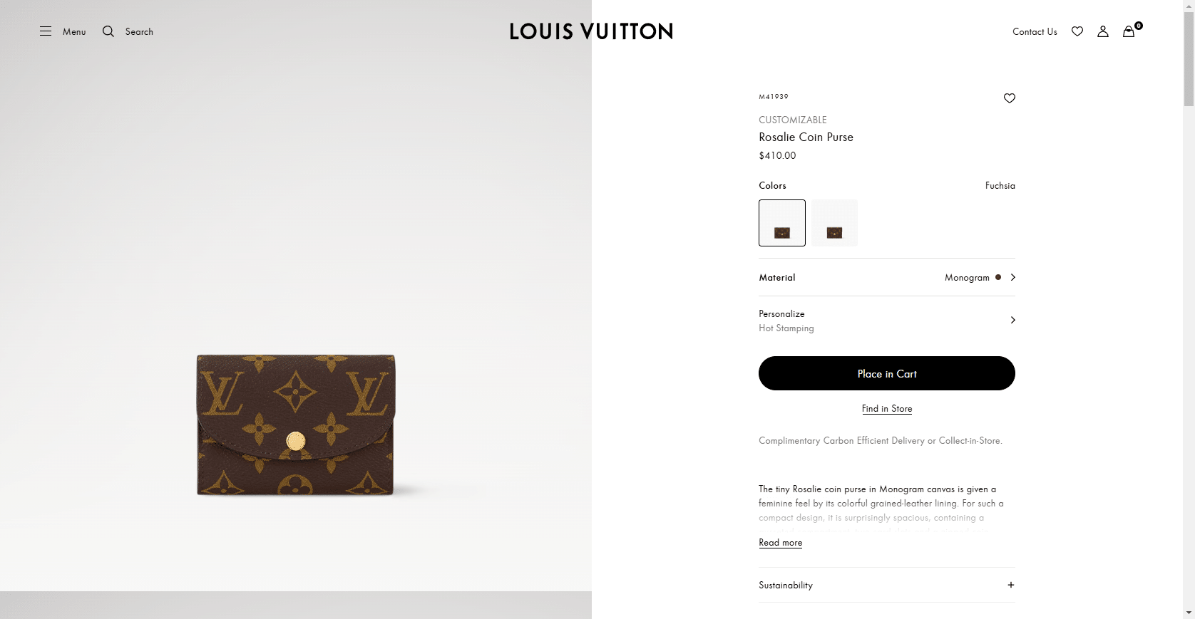 Monogram Canvas Leather Rosalie Coin Purse for Women LOUIS VUITTON ® 03 02 2025 04 58 PM