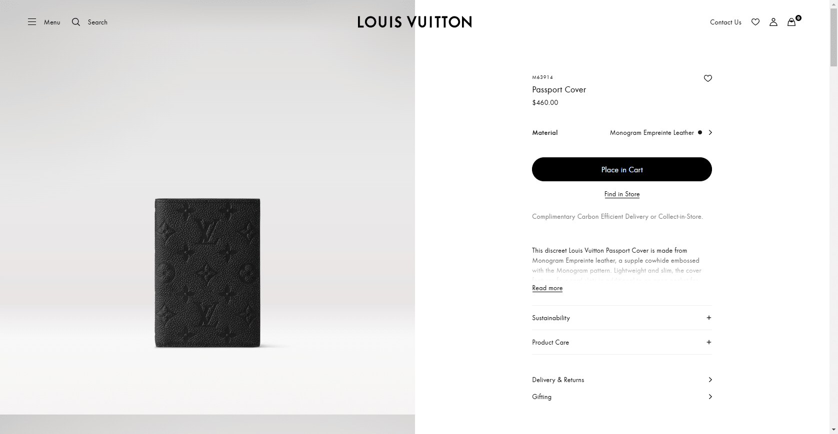 Passport Cover Monogram Empreinte Leather Women Small Leather Goods LOUIS VUITTON ® 03 04 2025 07 54