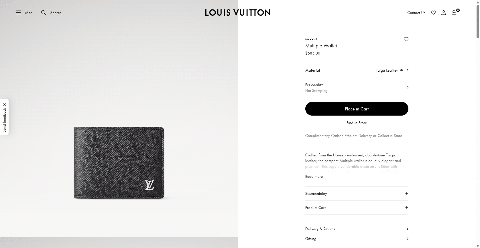 Multiple Wallet Taiga Leather Men Small Leather Goods LOUIS VUITTON ® 03 11 2025 05 29 PM