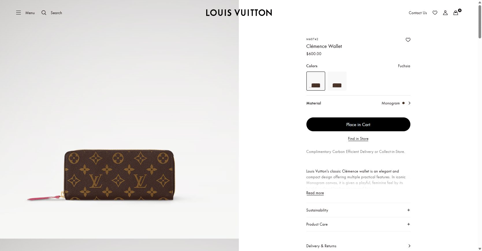 Clemence Wallet in Monogram Colored Leather Zip LOUIS VUITTON ® 03 17 2025 02 40 PM