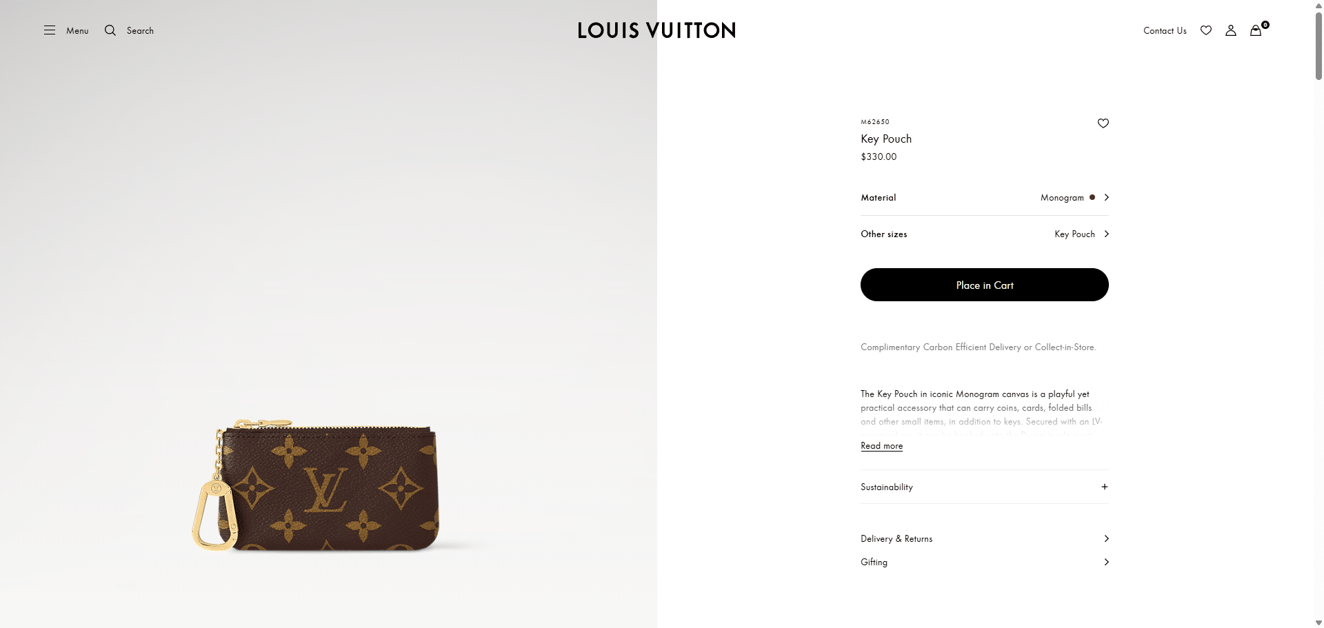 Key Pouch LV Monogram Keychain Wallet Cardholder LOUIS VUITTON ® 03 17 2025 02 54 PM