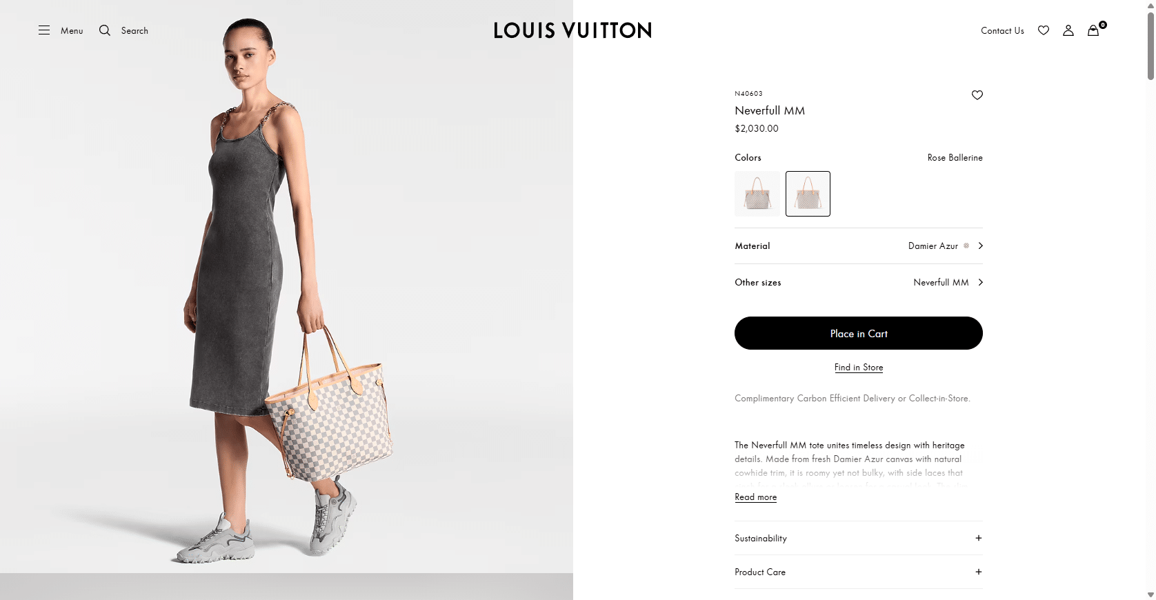 Neverfull MM Damier Azur Medium Size Tote LOUIS VUITTON ® 03 17 2025 02 04 PM
