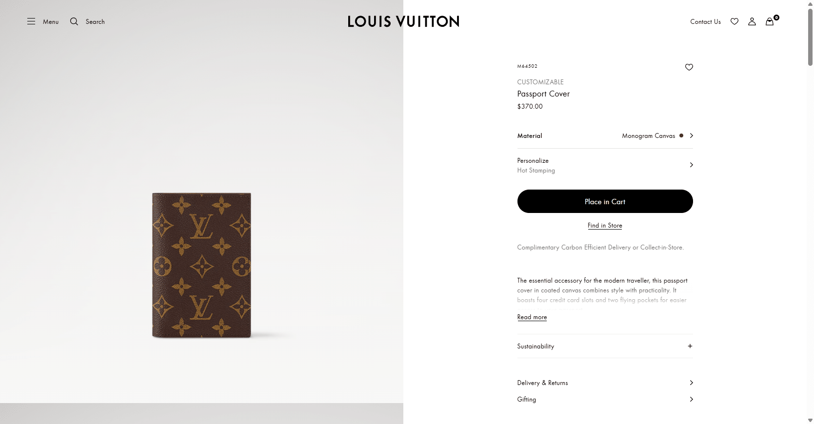 Passport Cover Monogram Canvas Women Small Leather Goods LOUIS VUITTON ® 03 17 2025 02 26 PM