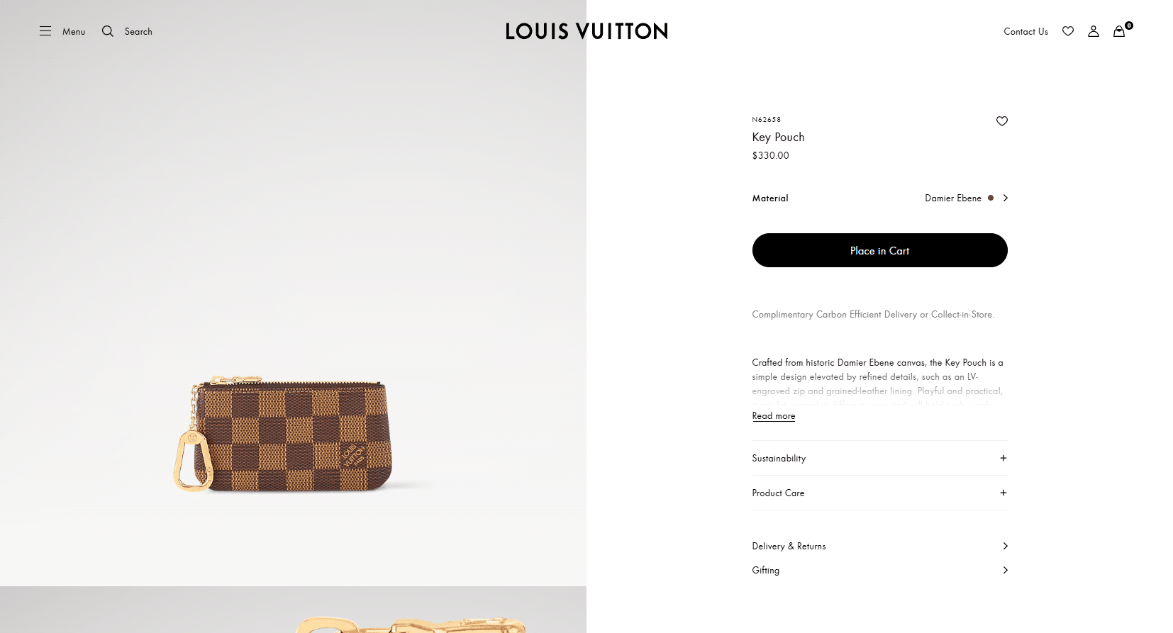 Key Pouch Damier Ebene Women Small Leather Goods LOUIS VUITTON ® 03 31 2025 07 31 PM