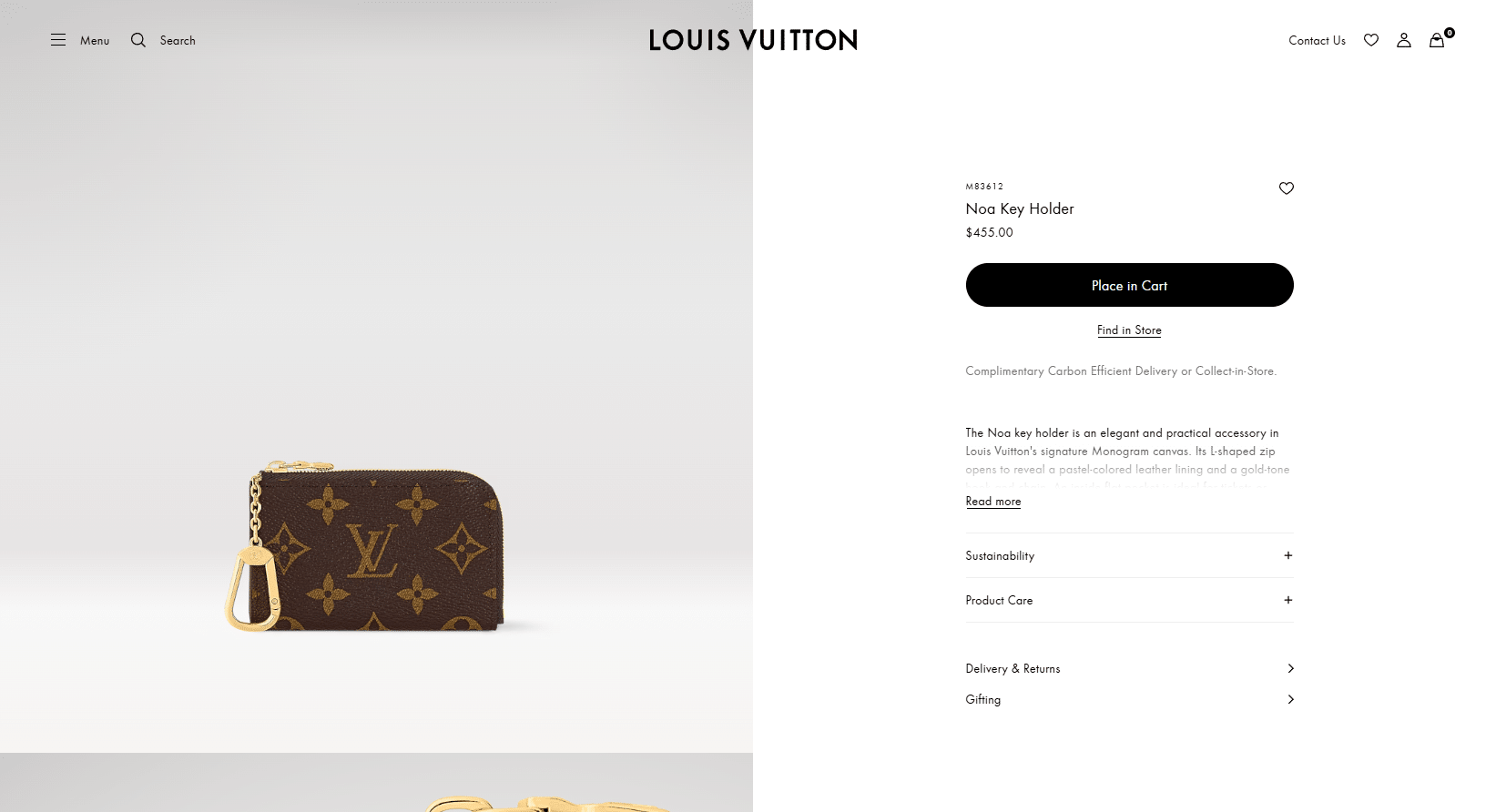 Noa Key Holder Monogram Women Small Leather Goods LOUIS VUITTON ® 03 31 2025 07 37 PM