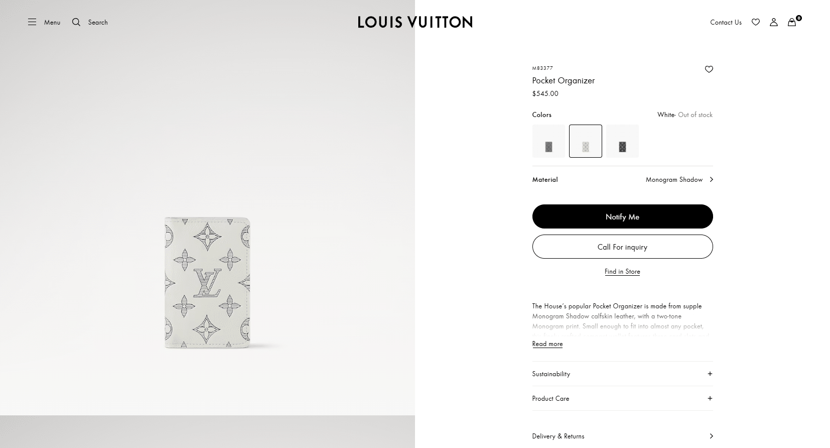 Pocket Organizer Monogram Shadow Men Small Leather Goods LOUIS VUITTON ® 03 31 2025 07 51 PM