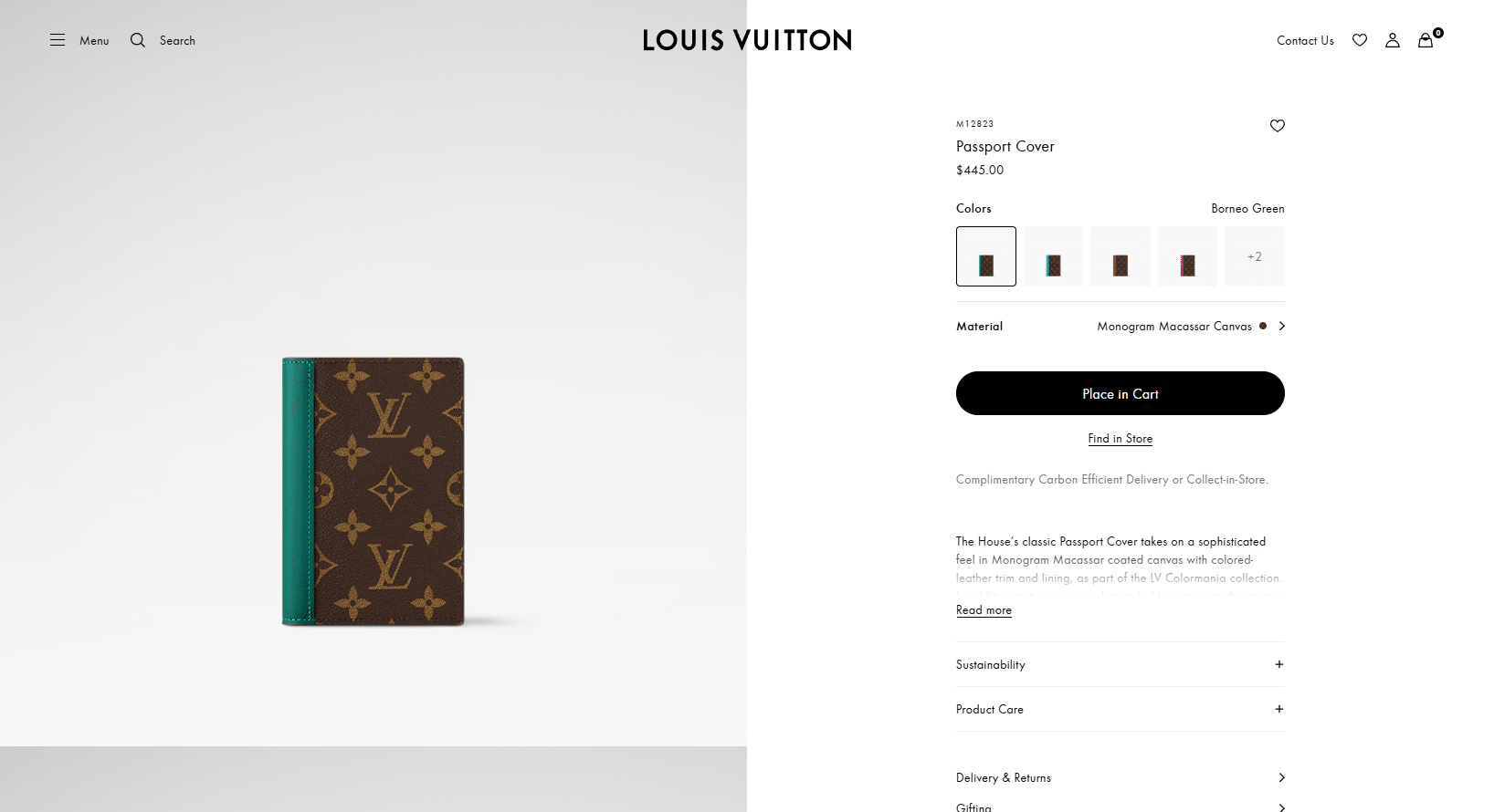 Passport Cover Monogram Macassar Canvas Men Travel LOUIS VUITTON ® 04 11 2025 07 19 PM