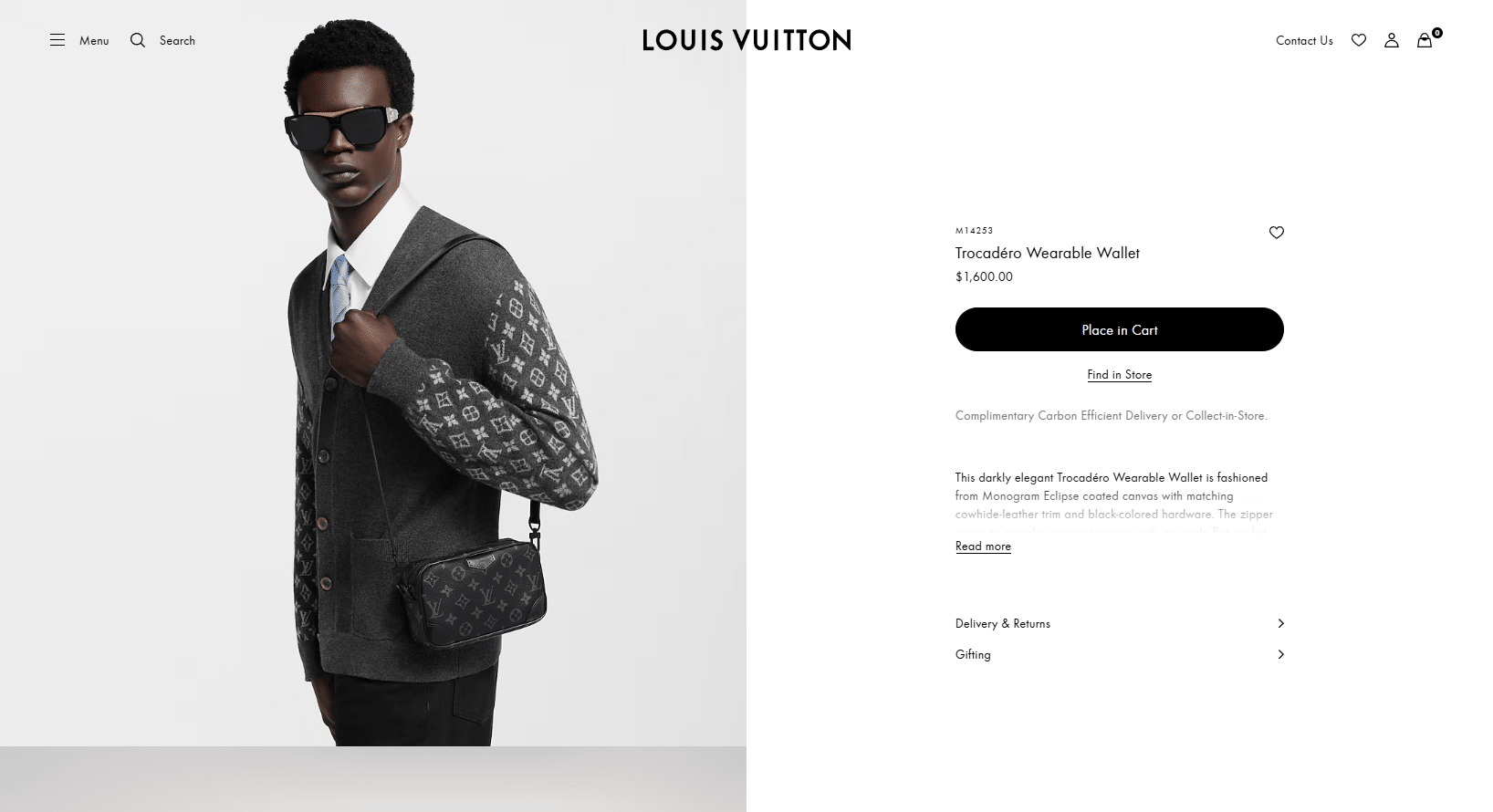 Trocadéro Wearable Wallet Monogram Eclipse Canvas Men Small Leather Goods LOUIS VUITTON ® 04 14 2025