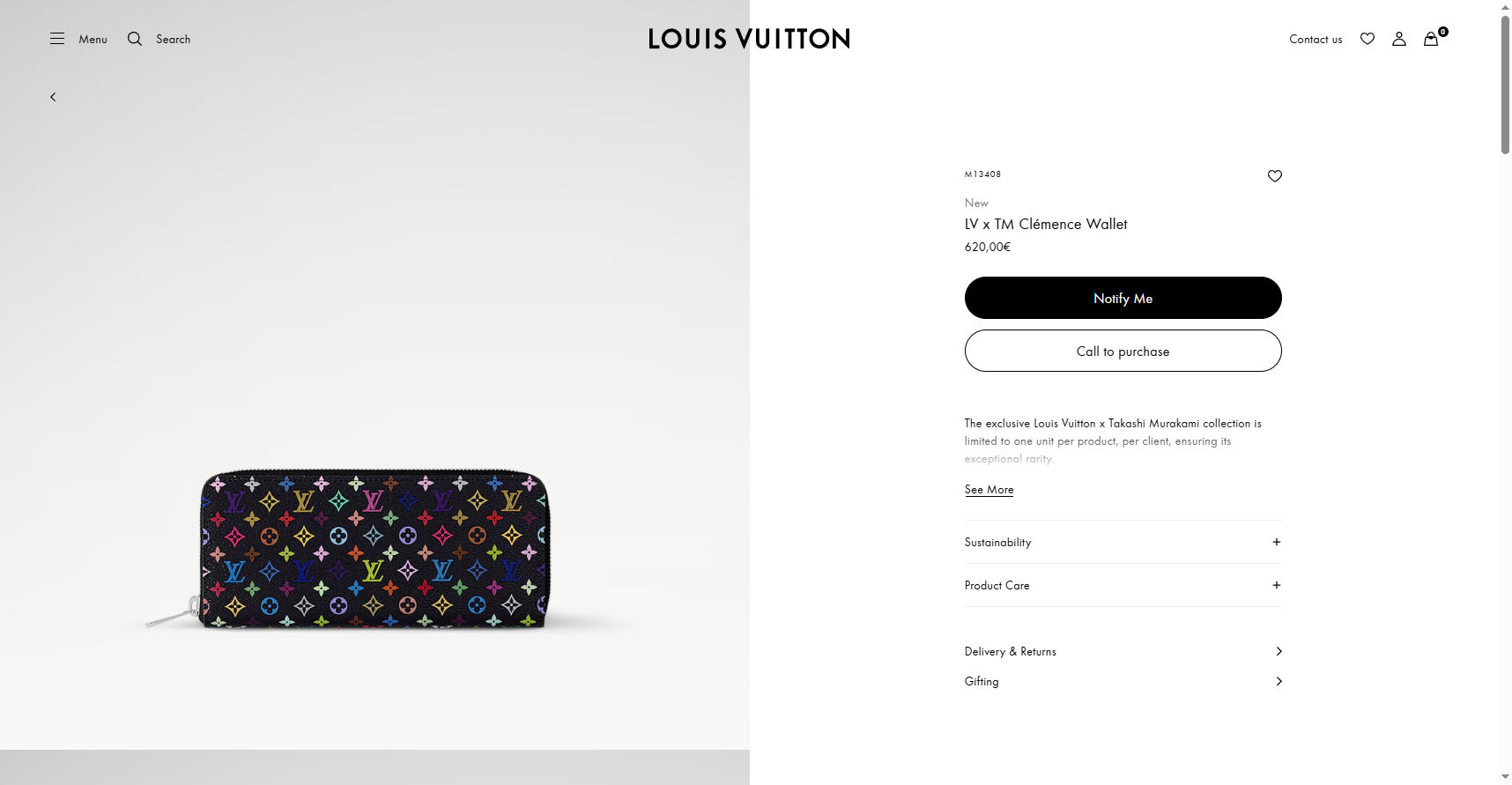 LV x TM Clémence Wallet Other Monogram Canvas Wallets and Small Leather Goods M13408 LOUIS VUITTON 0