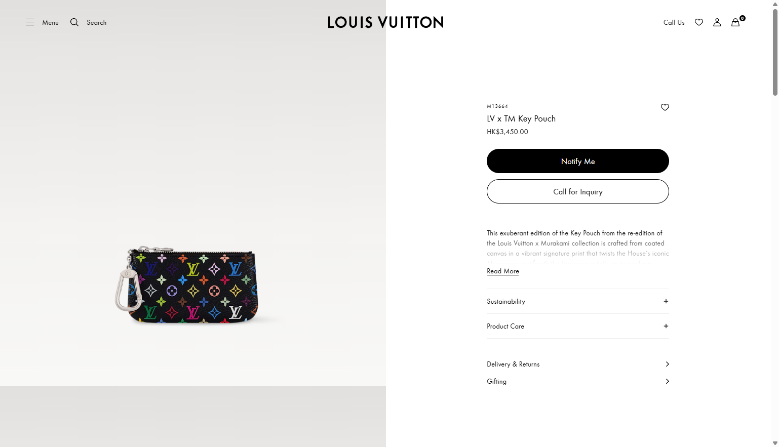 LV x TM Key Pouch Other Monogram Canvas Wallets and Small Leather Goods M13664 LOUIS VUITTON 05 20 2