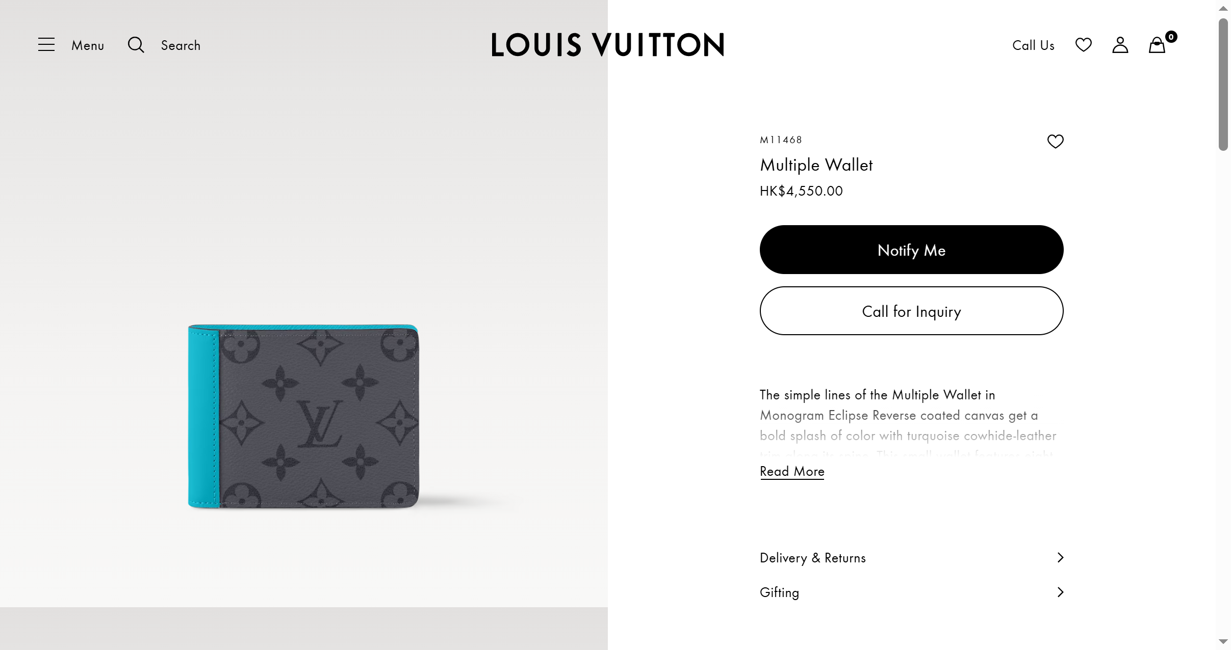 Multiple Wallet Monogram Eclipse Canvas Men Small Leather Goods M11468 LOUIS VUITTON 05 23 2025 02 3
