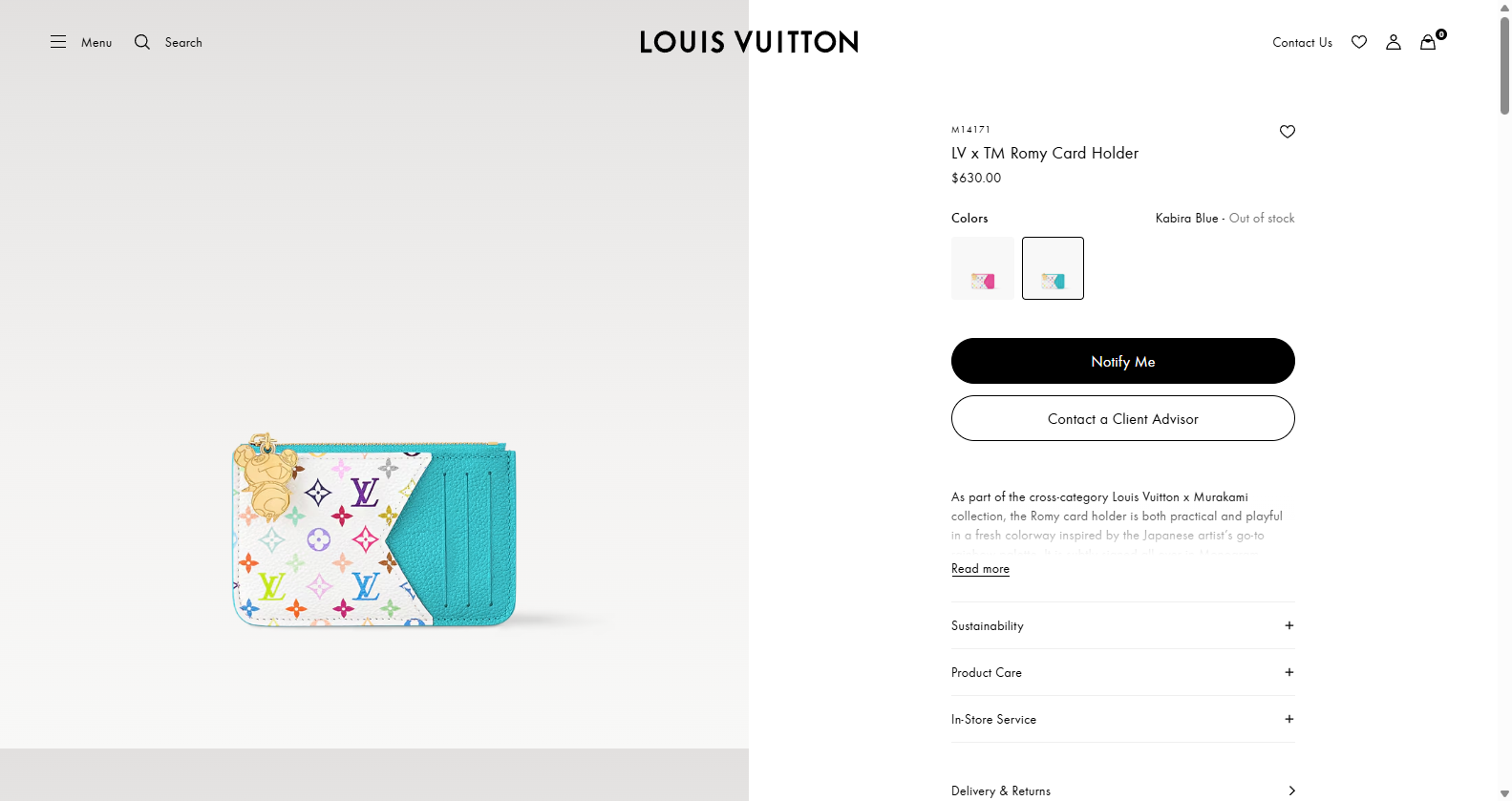 LV x TM Romy Card Holder Monogram Empreinte Leather Women Small Leather Goods LOUIS VUITTON ® 05 29