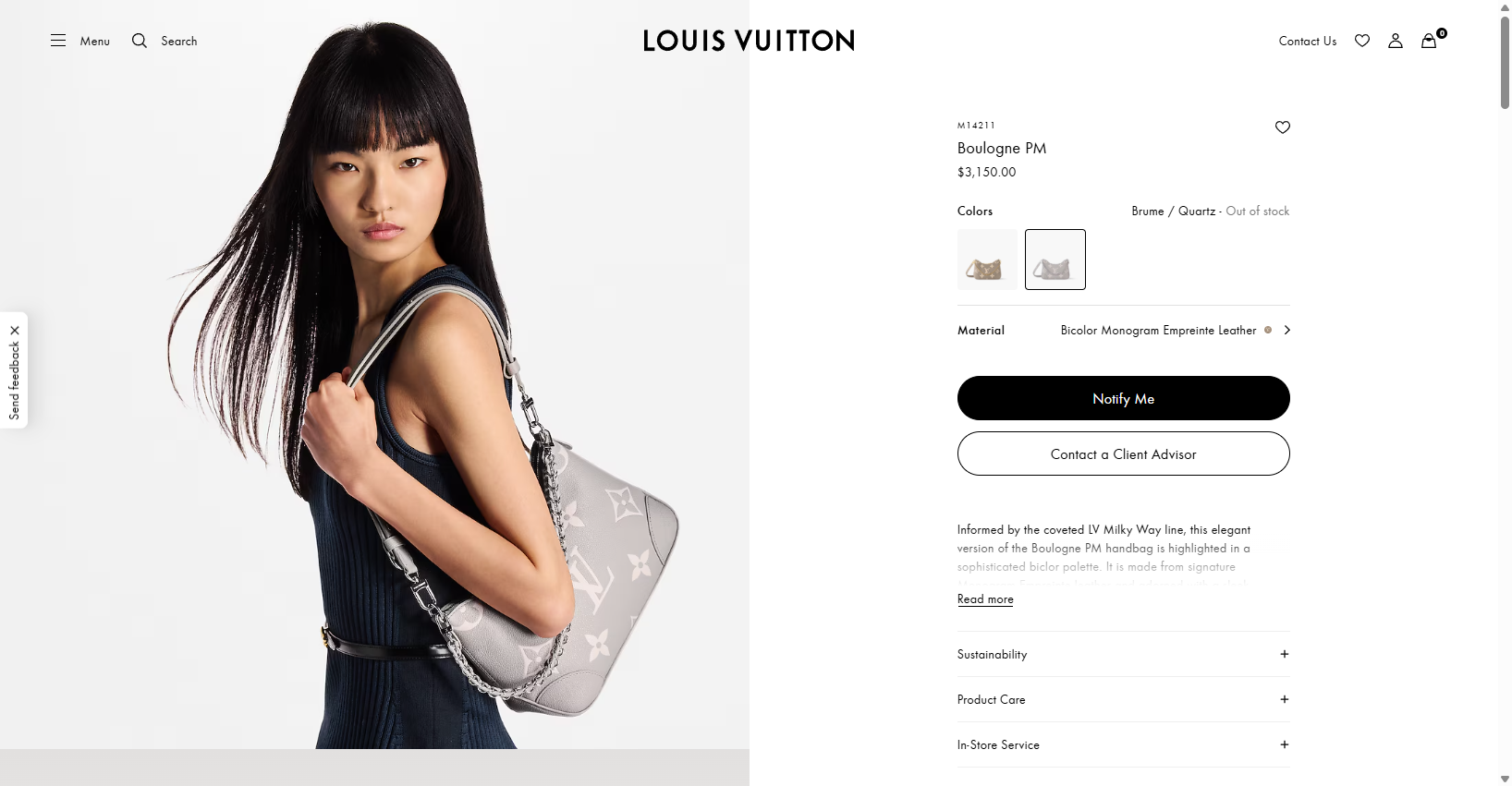 Boulogne PM Bicolor Monogram Empreinte Leather Women Handbags LOUIS VUITTON ® 07 06 2025 05 46 PM jp