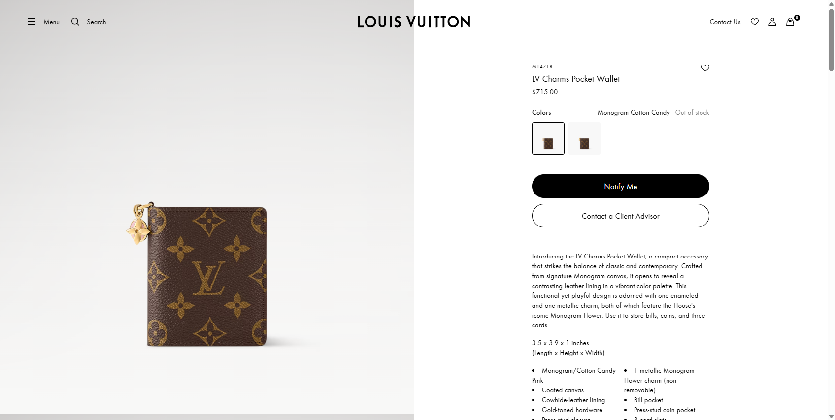 LV Charms Pocket Wallet Monogram Women Small Leather Goods LOUIS VUITTON ® 07 22 2025 02 32 PM jpg