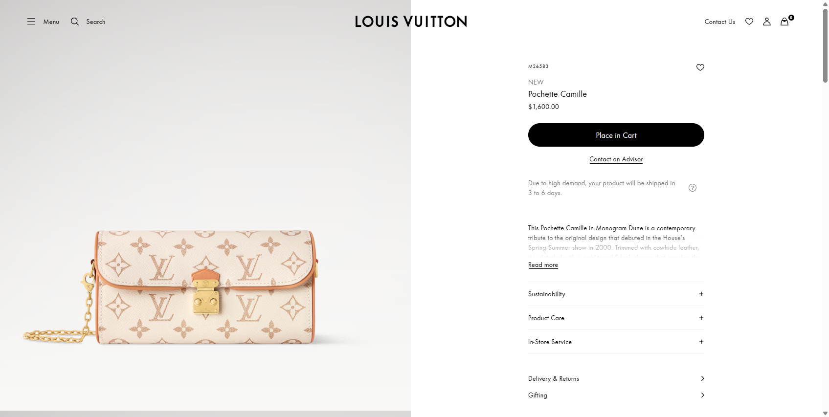 Pochette Camille Other Monogram Canvas Women Small Leather Goods LOUIS VUITTON ® 07 30 2025 02 18 PM