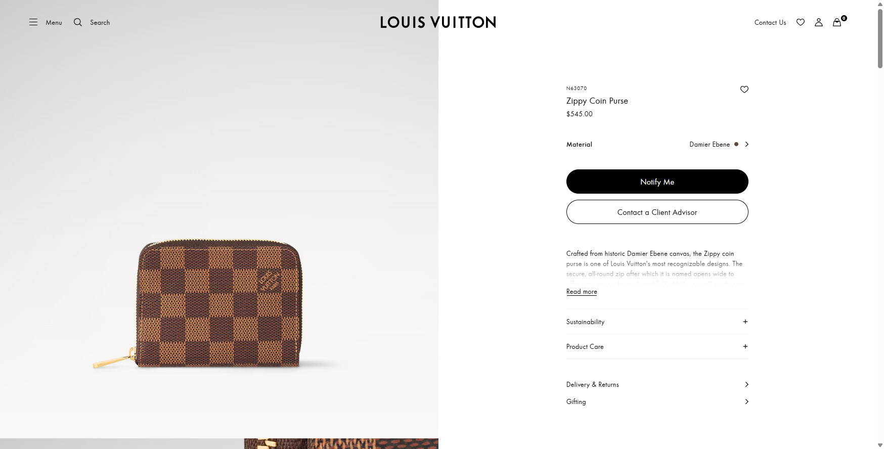 Zippy Coin Purse Damier Ebene Women Small Leather Goods LOUIS VUITTON ® 08 21 2025 05 05 PM jpg