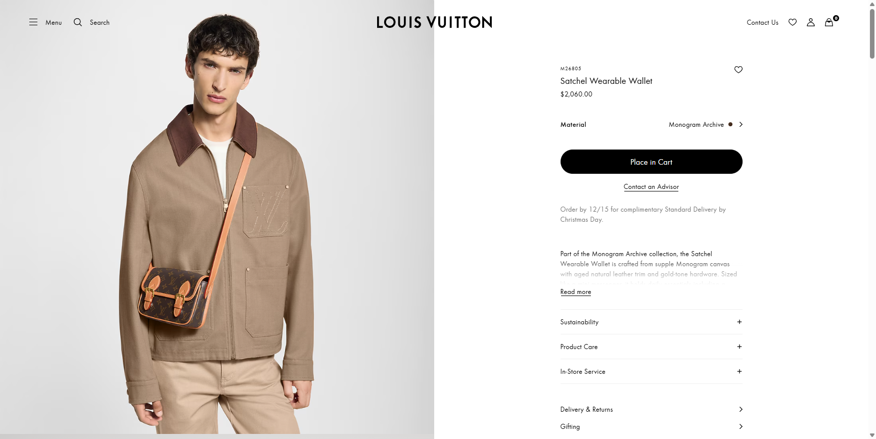 Satchel Wearable Wallet Monogram Archive Men Small Leather Goods LOUIS VUITTON ® 12 14 2025 09 25 AM