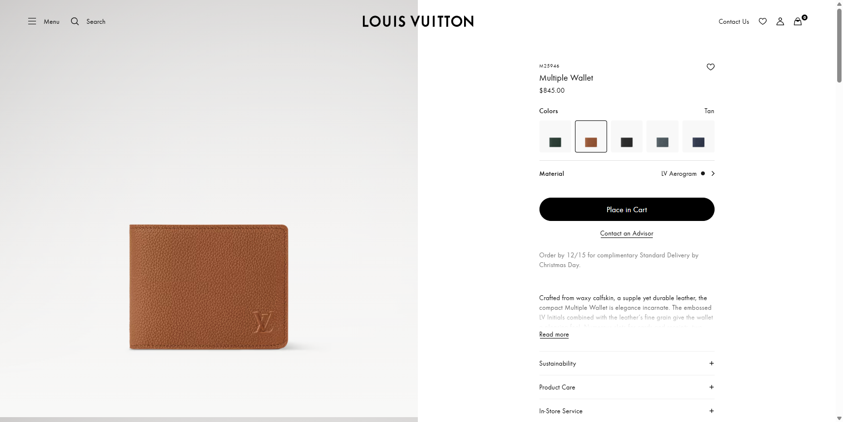 Multiple Wallet LV Aerogram Bags and Small Leather Goods Men s Small Leather Goods LOUIS VUITTON ® 1