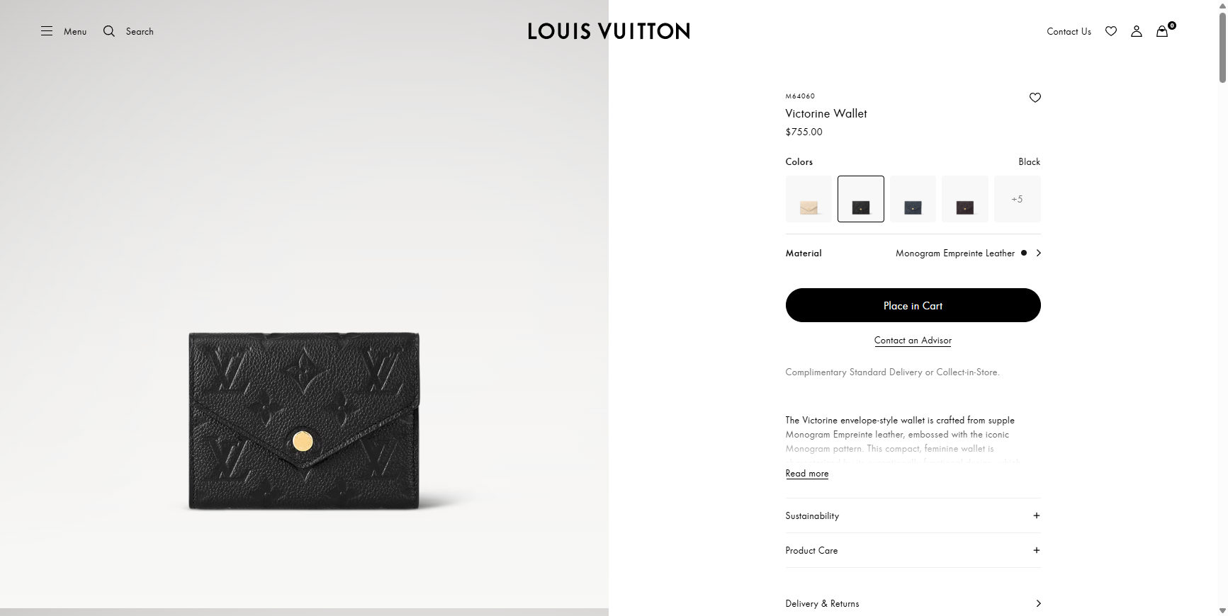 Victorine Wallet Monogram Empreinte Leather Women Small Leather Goods LOUIS VUITTON ® 01 06 2026 01