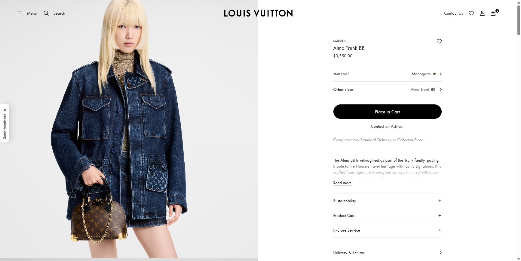 Alma Trunk BB Monogram Bags and Small Leather Goods Women s Bags LOUIS VUITTON ® 01 22 2026 02 38 PM